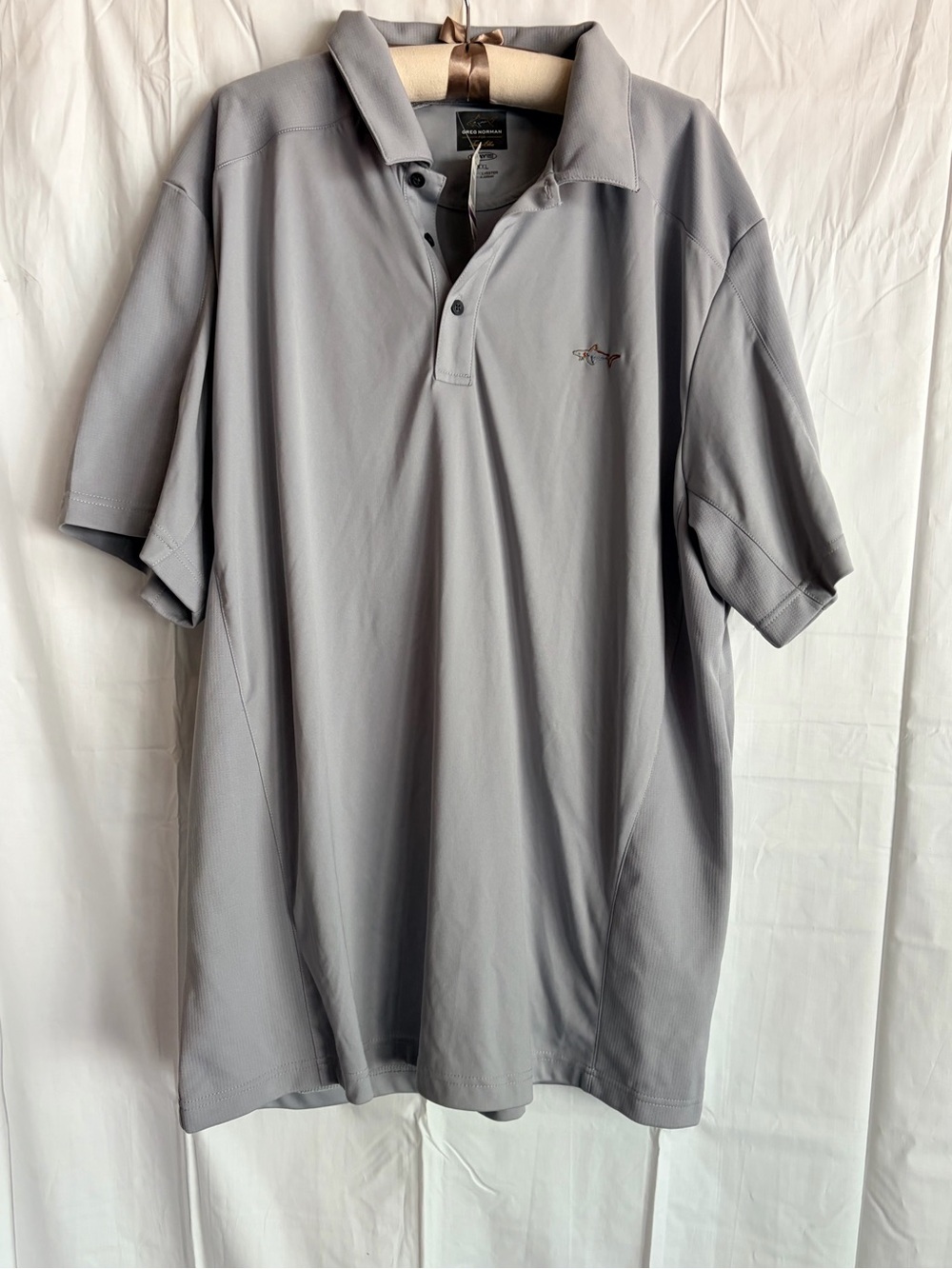 Greg Norman Collection Gray Performance Polo with Subtle Logo